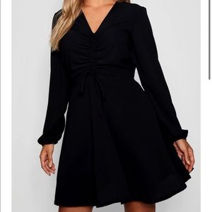Boohoo Navy Long Sleeved Dress Size 14